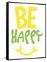 Be Happy-Jace Grey-Framed Stretched Canvas