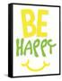 Be Happy-Jace Grey-Framed Stretched Canvas