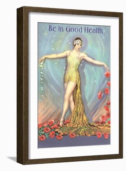 Be in Good Health, Dancer with Poppies-null-Framed Art Print