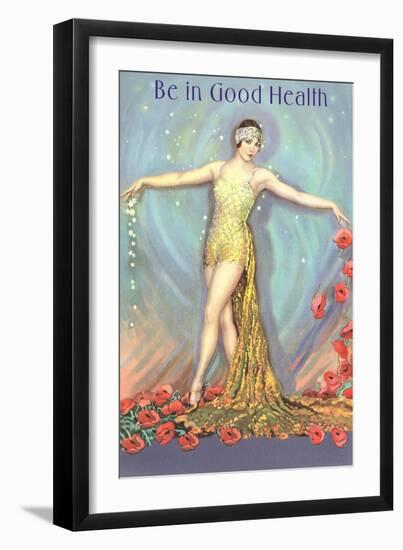 Be in Good Health, Dancer with Poppies-null-Framed Art Print