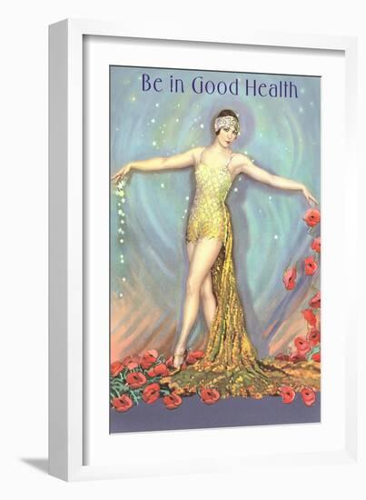 Be in Good Health, Dancer with Poppies-null-Framed Art Print