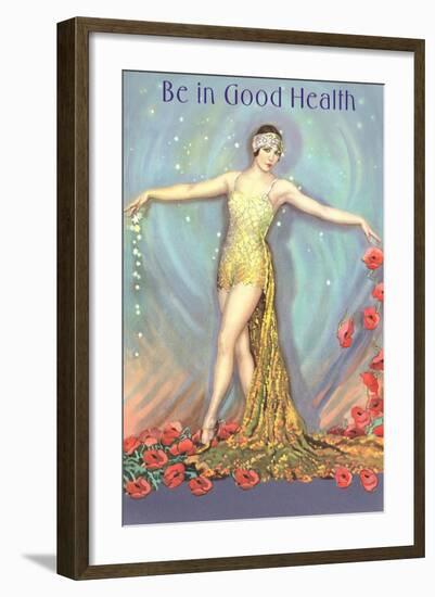 Be in Good Health, Dancer with Poppies-null-Framed Art Print