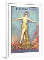 Be in Good Health, Dancer with Poppies-null-Framed Art Print