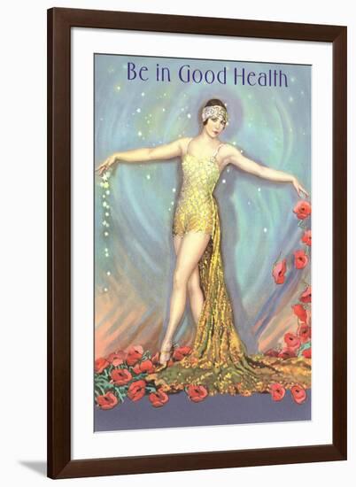 Be in Good Health, Dancer with Poppies-null-Framed Art Print