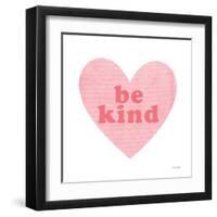 Be Kind Heart-Ann Kelle-Framed Art Print