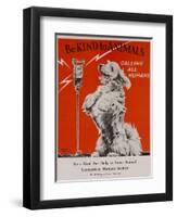 Be Kind to Animals, Calling All Humans, Humane Society Poster-null-Framed Giclee Print