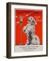 Be Kind to Animals, Calling All Humans, Humane Society Poster-David Pollack-Framed Photographic Print