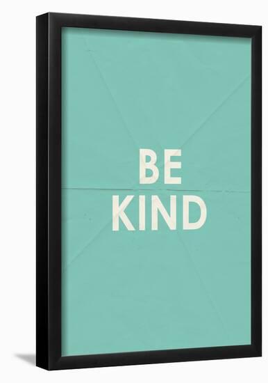 Be Kind Typography-null-Framed Poster