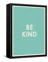 Be Kind Typography-null-Framed Stretched Canvas