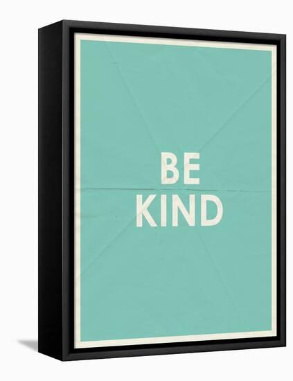Be Kind Typography-null-Framed Stretched Canvas