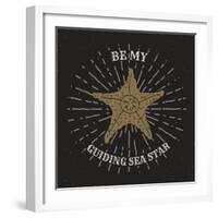 Be My Guiding Star - Retro Starfish-Anton Yanchevskyi-Framed Art Print