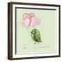 Be My Valentine Bird With Pink Heart Balloons-Cherie Roe Dirksen-Framed Giclee Print