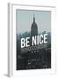 Be Nice, the World is a Small Town-Lantern Press-Framed Art Print