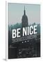 Be Nice, the World is a Small Town-Lantern Press-Framed Art Print