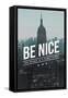 Be Nice, the World is a Small Town-Lantern Press-Framed Stretched Canvas