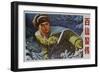 Be on Guard, 100 Times Alert, Chinese Cultural Revolution-null-Framed Giclee Print