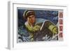 Be on Guard, 100 Times Alert, Chinese Cultural Revolution-null-Framed Giclee Print