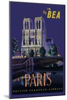 Be Paris and Notre Dame Cathedral-Daphne Padden-Mounted Art Print