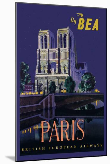 Be Paris and Notre Dame Cathedral-Daphne Padden-Mounted Art Print