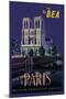 Be Paris and Notre Dame Cathedral-Daphne Padden-Mounted Art Print