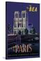 Be Paris and Notre Dame Cathedral-Daphne Padden-Stretched Canvas