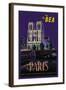 Be Paris and Notre Dame Cathedral-Daphne Padden-Framed Art Print