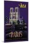 Be Paris and Notre Dame Cathedral-Daphne Padden-Mounted Art Print