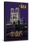 Be Paris and Notre Dame Cathedral-Daphne Padden-Stretched Canvas