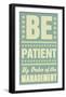 Be Patient-John Golden-Framed Art Print