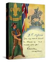 'Be Prepared', Boy Scout Enrolment Card. 1947-English School-Stretched Canvas