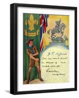 'Be Prepared', Boy Scout Enrolment Card. 1947-English School-Framed Giclee Print