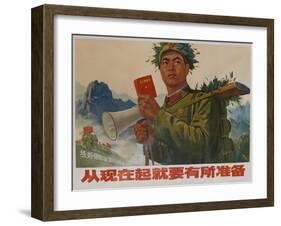 Be Prepared Now, 1968 Chinese Cultural Revolution Propaganda-null-Framed Giclee Print