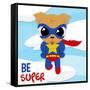 Be Super Dog-Jace Grey-Framed Stretched Canvas