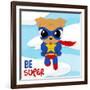 Be Super Dog-Jace Grey-Framed Art Print