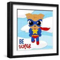 Be Super Dog-Jace Grey-Framed Art Print