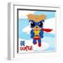 Be Super Dog-Jace Grey-Framed Art Print