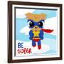 Be Super Dog-Jace Grey-Framed Art Print