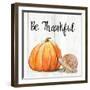 Be Thankful Harvest Hedgehog I-Patricia Pinto-Framed Art Print