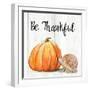 Be Thankful Harvest Hedgehog I-Patricia Pinto-Framed Art Print