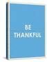 Be Thankful Typography-null-Stretched Canvas