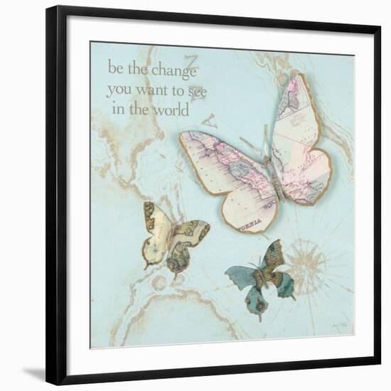 Be the Change-Blue-Arnie Fisk-Framed Art Print