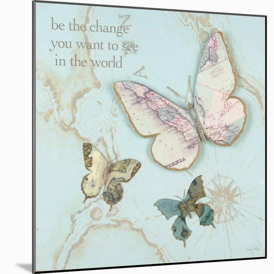 Be the Change-Blue-Arnie Fisk-Mounted Art Print