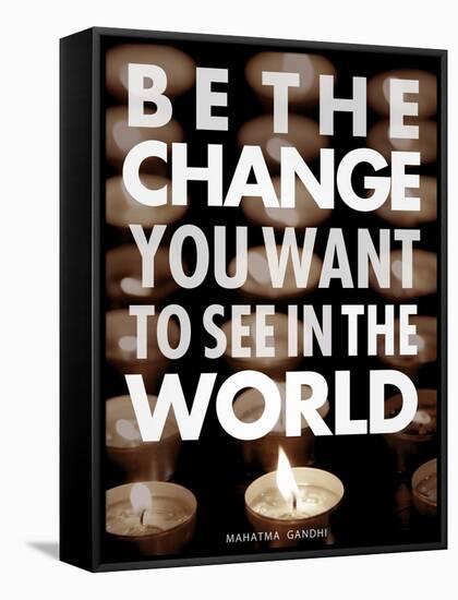 Be the Change-Chuck Haney-Framed Stretched Canvas