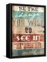 Be The Change-Jace Grey-Framed Stretched Canvas