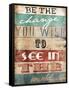 Be The Change-Jace Grey-Framed Stretched Canvas