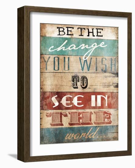 Be The Change-Jace Grey-Framed Art Print