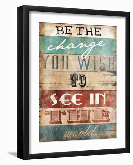Be The Change-Jace Grey-Framed Art Print