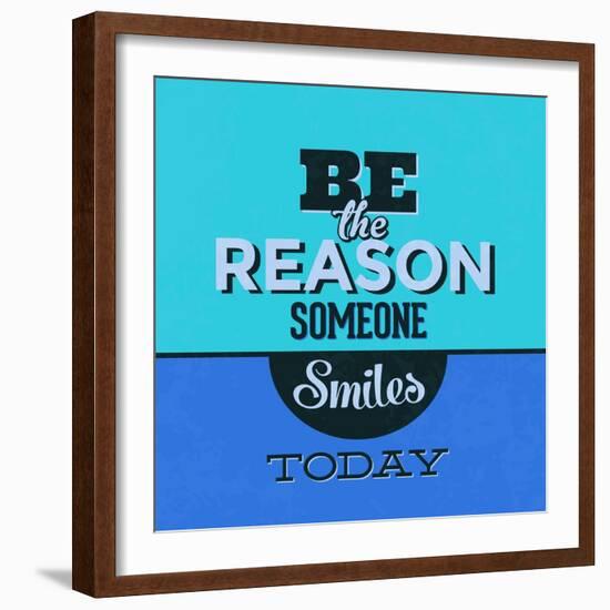 Be the Reason Someone Smiles Today 1-Lorand Okos-Framed Art Print