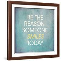 Be the Reason Someone Smiles Today-happydancing-Framed Art Print