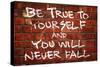 Be True To Yourself And You Will Never Fall Music Poster-null-Stretched Canvas